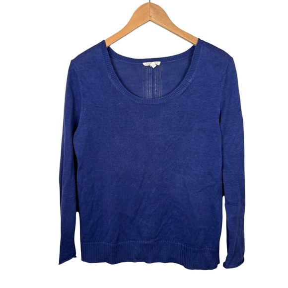 Eileen Fisher Sweaters - Eileen Fisher Linen Sweater Size Small Purple Popover Breathable Beach Coastal